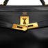 HERMES KELLY 32 RETOURNE BLACK BOX CALF HAND SHOULDER BAG 1966 V GOLD HARDWARE 90334275