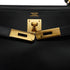 HERMES KELLY 32 RETOURNE BLACK BOX CALF HAND SHOULDER BAG 1991 CIRCLE U GOLD HARDWARE 90331252
