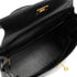 HERMES KELLY 32 RETOURNE BLACK BOX CALF HAND SHOULDER BAG 1991 CIRCLE U GOLD HARDWARE 90331252
