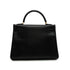 HERMES KELLY 32 RETOURNE BLACK BOX CALF HAND SHOULDER BAG 1998 SQUARE B GOLD HARDWARE 90347151