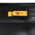 HERMES KELLY 32 RETOURNE BLACK BOX CALF HAND SHOULDER BAG 1998 SQUARE B GOLD HARDWARE 90347151