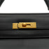 HERMES KELLY 32 RETOURNE BLACK BOX CALF HAND SHOULDER BAG 2001 SQUARE E GOLD HARDWARE 90339637