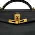 HERMES KELLY 32 RETOURNE BLACK BOX CALF HAND SHOULDER BAG 2001 SQUARE E GOLD HARDWARE 90339637