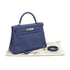 HERMES KELLY 32 RETOURNE BLUE BRIGHTON TAURILLON CLEMENCE HAND SHOULDER BAG 2018 C STAMP PALLADIUM HARDWARE 90331408
