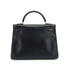 HERMES KELLY 32 RETOURNE BLUE INDIGO BOX CALF HAND SHOULDER BAG 1994 CIRCLE X GOLD HARDWARE 90334265