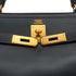 HERMES KELLY 32 RETOURNE BLUE INDIGO BOX CALF HAND SHOULDER BAG 1994 CIRCLE X GOLD HARDWARE 90334265