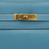 HERMES KELLY 32 RETOURNE BLUE JEAN TAURILLON CLEMENCE HAND SHOULDER BAG 1998 SQUARE B GOLD HARDWARE 90347154