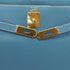 HERMES KELLY 32 RETOURNE BLUE JEAN TAURILLON CLEMENCE HAND SHOULDER BAG 1998 SQUARE B GOLD HARDWARE 90347154