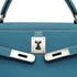 HERMES KELLY 32 RETOURNE BLUE JEAN TOGO HAND SHOULDER BAG 2005 SQUARE I PALLADIUM HARDWARE 90335880