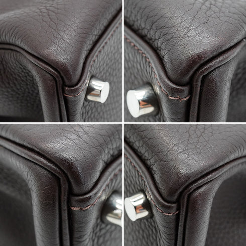 HERMES KELLY 32 RETOURNE CAFE TAURILLON CLEMENCE HAND SHOULDER BAG 2006 SQUARE J PALLADIUM HARDWARE 90342572