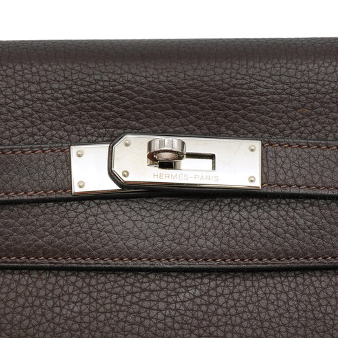 HERMES KELLY 32 RETOURNE CAFE TAURILLON CLEMENCE HAND SHOULDER BAG 2006 SQUARE J PALLADIUM HARDWARE 90342572