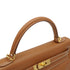 HERMES KELLY 32 RETOURNE GOLD COURCHEVEL HAND SHOULDER BAG 2000 SQUARE D GOLD HARDWARE 90334272