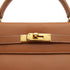 HERMES KELLY 32 RETOURNE GOLD COURCHEVEL HAND SHOULDER BAG 1997 SQUARE A GOLD HARDWARE 90330996
