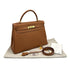 HERMES KELLY 32 RETOURNE GOLD TOGO HAND SHOULDER BAG 2008 SQUARE L GOLD HARDWRE 90314424