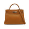 HERMES KELLY 32 RETOURNE GOLD VEAU GULLIVER HAND SHOULDER BAG 2000 SQUARE D GOLD HARDWARE 90335780