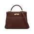 HERMES KELLY 32 RETOURNE MARRON FONCE TOGO HAND SHOULDER BAG 2000 SQUARE D GOLD HARDWARE 90331851