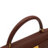 HERMES KELLY 32 RETOURNE MARRON FONCE TOGO HAND SHOULDER BAG 2000 SQUARE D GOLD HARDWARE 90331851