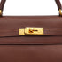 HERMES KELLY 32 RETOURNE MARRON FONCE TOGO HAND SHOULDER BAG 2000 SQUARE D GOLD HARDWARE 90331851