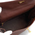 HERMES KELLY 32 RETOURNE MARRON FONCE TOGO HAND SHOULDER BAG 2000 SQUARE D GOLD HARDWARE 90331851