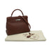 HERMES KELLY 32 RETOURNE MARRON FONCE TOGO HAND SHOULDER BAG 2001 SQUARE E PALLADIUM HARDWARE 90344359