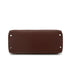 HERMES KELLY 32 RETOURNE MARRON FONCE TOGO HAND SHOULDER BAG 2001 SQUARE E PALLADIUM HARDWARE 90344359