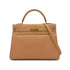HERMES KELLY 32 RETOURNE NATUREL COUCHEVEL HAND SHOULDER BAG 1998 SQUARE B GOLD HARDWARE 90347152