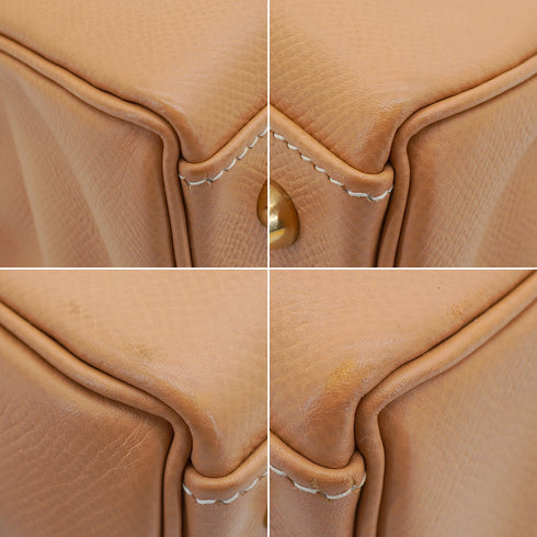 HERMES KELLY 32 RETOURNE NATUREL COUCHEVEL HAND SHOULDER BAG 1998 SQUARE B GOLD HARDWARE 90347152