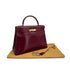 HERMES KELLY 32 RETOURNE ROUGE H BOXCALF HAND BAG 1989 CIRCLE S GOLD HARDWARE 90314363