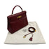 HERMES KELLY 32 RETOURNE ROUGE H COUCHEVEL HAND SHOULDER BAG 1994 CIRCLE X GOLD HARDWARE 90313414