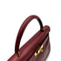 HERMES KELLY 32 RETOURNE ROUGE H COUCHEVEL HAND SHOULDER BAG 1994 CIRCLE X GOLD HARDWARE 90313414