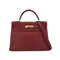 HERMES KELLY 32 RETOURNE ROUGE H TAURILLON CLEMENCE HAND SHOULDER BAG 1982 CIRCLE L GOLD HARDWARE 90331959