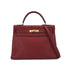 HERMES KELLY 32 RETOURNE ROUGE H TAURILLON CLEMENCE HAND SHOULDER BAG 1982 CIRCLE L GOLD HARDWARE 90331959