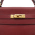 HERMES KELLY 32 RETOURNE ROUGE H TAURILLON CLEMENCE HAND SHOULDER BAG 1982 CIRCLE L GOLD HARDWARE 90331959
