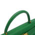 HERMES KELLY 32 RETOURNE VERT COURCHEVEL HAND SHOULDER BAG 1991 CIRCLE U GOLD HARDWARE 90346655