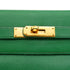 HERMES KELLY 32 RETOURNE VERT COURCHEVEL HAND SHOULDER BAG 1991 CIRCLE U GOLD HARDWARE 90346655
