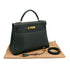 HERMES KELLY 32 RETOURNE VERT VEAU GULLIVER HAND SHOULDER BAG 1995 CIRCLE Y GOLD HARDWARE 90323090