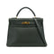 HERMES KELLY 32 RETOURNE VERT VEAU GULLIVER HAND SHOULDER BAG 1995 CIRCLE Y GOLD HARDWARE 90323090