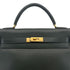 HERMES KELLY 32 RETOURNE VERT VEAU GULLIVER HAND SHOULDER BAG 1995 CIRCLE Y GOLD HARDWARE 90323090