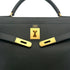 HERMES KELLY 32 RETOURNE VERT VEAU GULLIVER HAND SHOULDER BAG 1995 CIRCLE Y GOLD HARDWARE 90323090