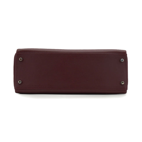HERMES KELLY 32 ROUGE H EVERCOLOR HAND SHOULDER BAG 2018 C STAMP PALLADIUM HARDWARE 90339640
