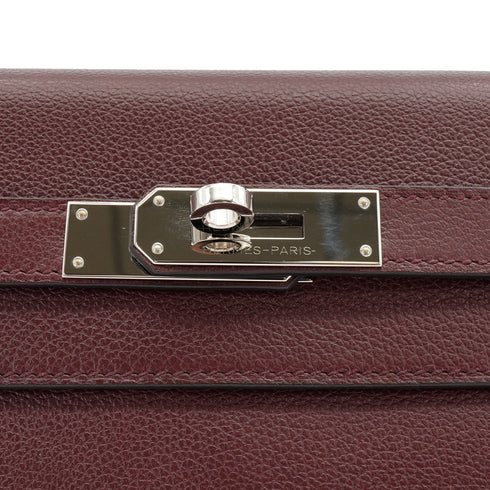 HERMES KELLY 32 ROUGE H EVERCOLOR HAND SHOULDER BAG 2018 C STAMP PALLADIUM HARDWARE 90339640