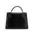 HERMES KELLY 32 SELLIER BLACK BOXCALF HAND SHOULDER BAG 1992 CIRCLE V GOLD HARDWARE 90326661