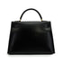 HERMES KELLY 32 SELLIER BLACK BOX CALF HAND SHOULDER BAG 1990 CIRCLE T GOLD HARDWARE 90342561