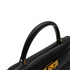 HERMES KELLY 32 SELLIER BLACK BOX CALF HAND SHOULDER BAG 1990 CIRCLE T GOLD HARDWARE 90342561