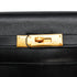 HERMES KELLY 32 SELLIER BLACK BOX CALF HAND SHOULDER BAG 1990 CIRCLE T GOLD HARDWARE 90342561