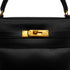 HERMES KELLY 32 SELLIER BLACK BOX CALF HAND SHOULDER BAG 1992 CIRCLE V GOLD HARDWARE 90338344