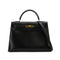 HERMES KELLY 32 SELLIER BLACK BOX CALF HAND SHOULDER BAG 1995 CIRCLE Y GOLD HARDWARE 90338345