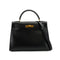 HERMES KELLY 32 SELLIER BLACK BOX CALF HAND SHOULDER BAG 1996 CIRCLE Z GOLD HARDWARE 90333264