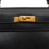 HERMES KELLY 32 SELLIER BLACK BOX CALF HAND SHOULDER BAG 1996 CIRCLE Z GOLD HARDWARE 90333264