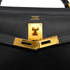 HERMES KELLY 32 SELLIER BLACK BOX CALF HAND SHOULDER BAG 1996 CIRCLE Z GOLD HARDWARE 90333264